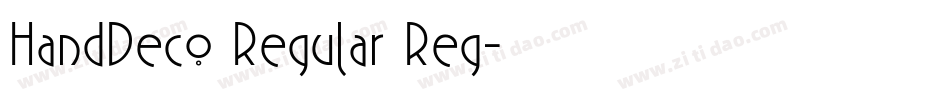 HandDeco Regular Reg字体转换